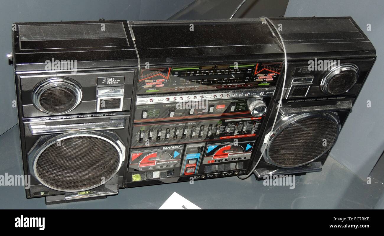 Boombox for B-Boys. This boombox provided the music for Oslo's break-dance pioneers. They earned enough money to pay for its batteries by performing at Egertorget or other places.  The American hip hop culture was introduced to Norway in the mid 1980's. The film Beat Street opened in Norway in July 1984 and led to dancing in the streets outside the cinemas. Breakdance enjoyed an immediate and immense popularity.  Courses were held and championships were arranged by wealthy sponsors. Stock Photo