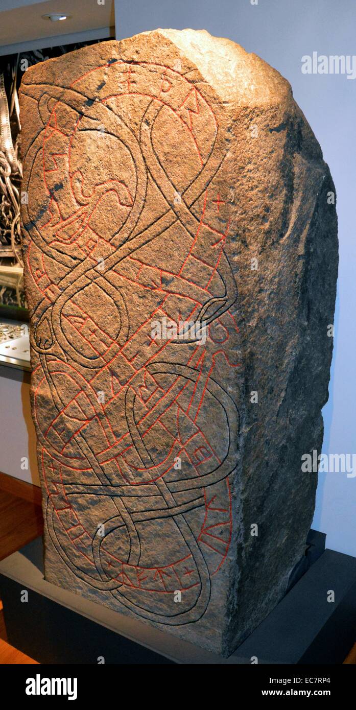 Rune Stone, Granite,1100-1150, Andersta, Uppland, Sweden. The Runic ...