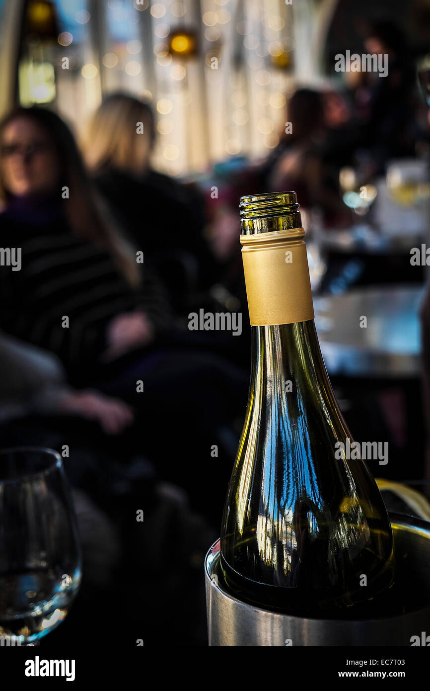 An opened bottle of wine Stock Photo Alamy