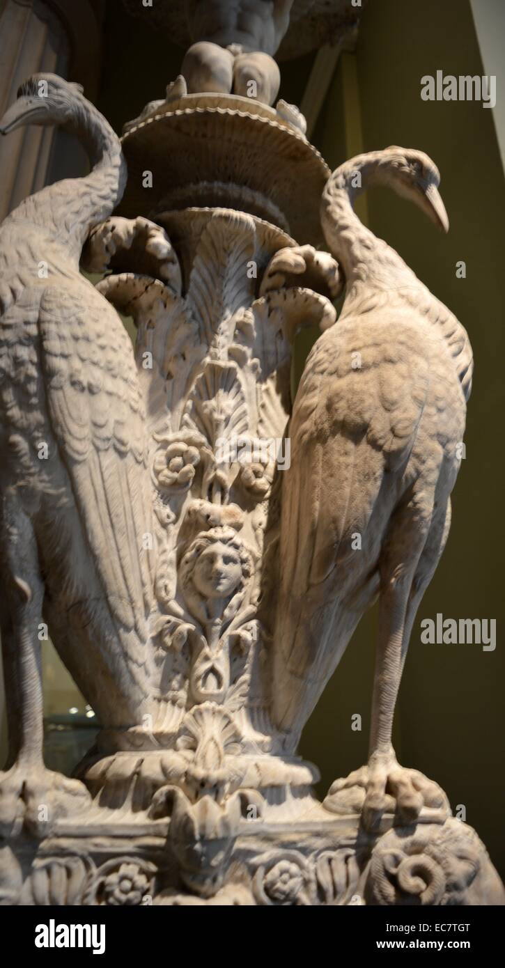 Marble candelabra given by Sir Roger Newdigate, member of Parliament for the University of