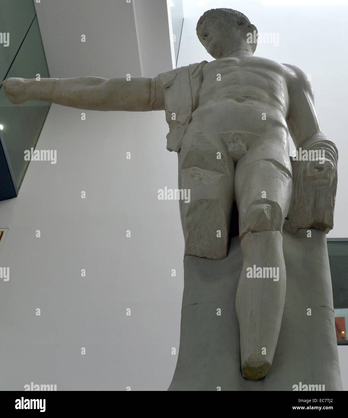 Square Shouldered Apollo, Temple of Zeus, Olympia, Greece, about 460 BC. The impassive ...