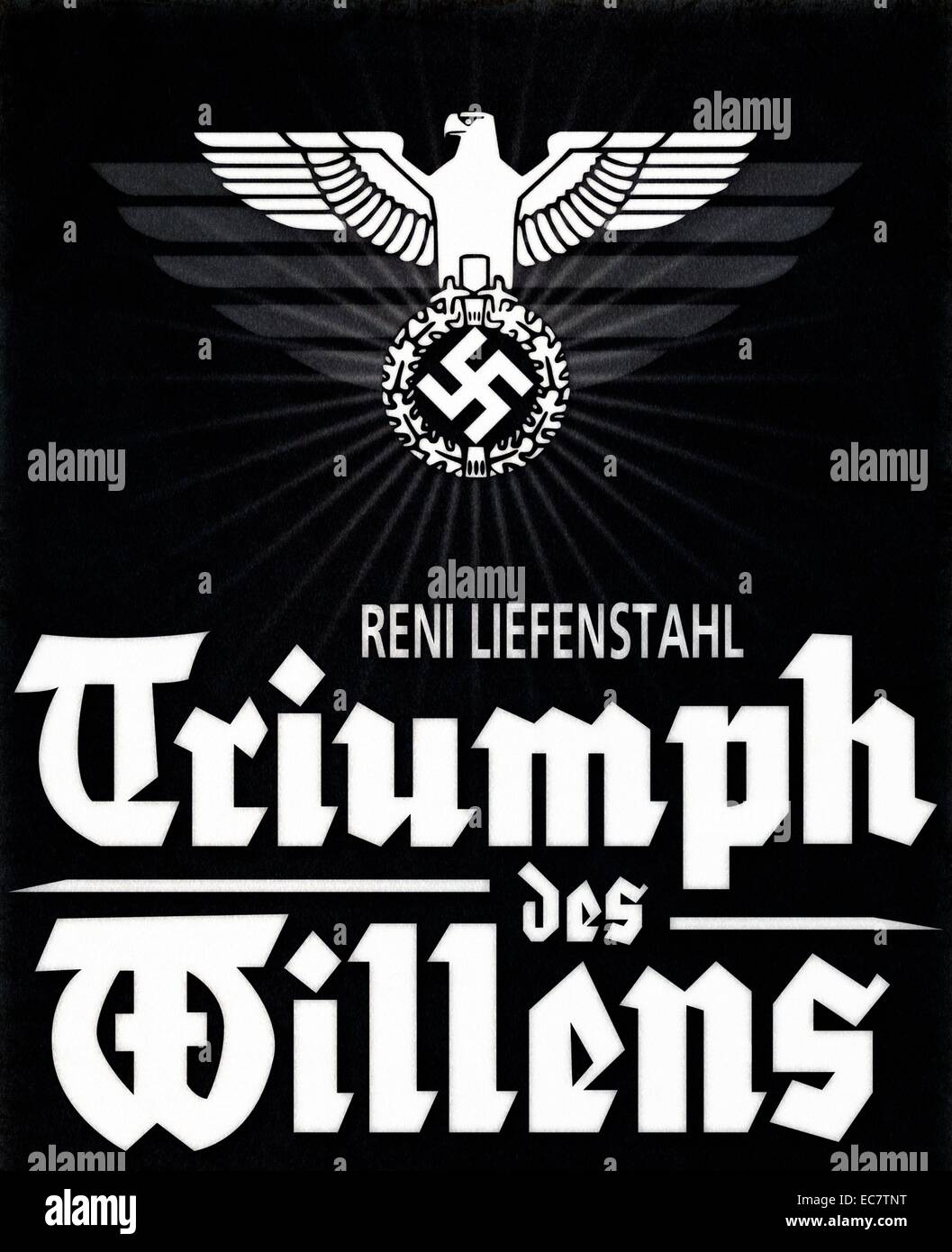 Triumph of the Will (Triumph des Willens) is a 1935 film made by Leni Riefenstahl. It chronicles the 1934 Nazi Party Congress in Nuremberg, which was attended by more than 700,000 Nazi supporters. The film contains excerpts from speeches given by Nazi leaders at the Congress, including portions of speeches by Adolf Hitler, Rudolf Hess, and Julius Streicher, interspersed with footage of massed Sturmabteilung and Schutzstaffel troops, and public reaction. Stock Photo