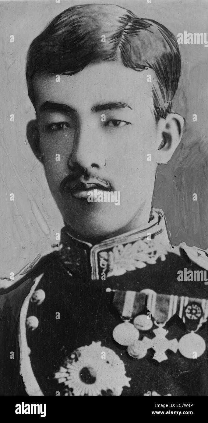Emperor Taisho of japan, 1879 – 1926. the 123rd Emperor of Japan, according to the traditional order of succession, reigning from 30 July 1912, until his death in 1926. Stock Photo