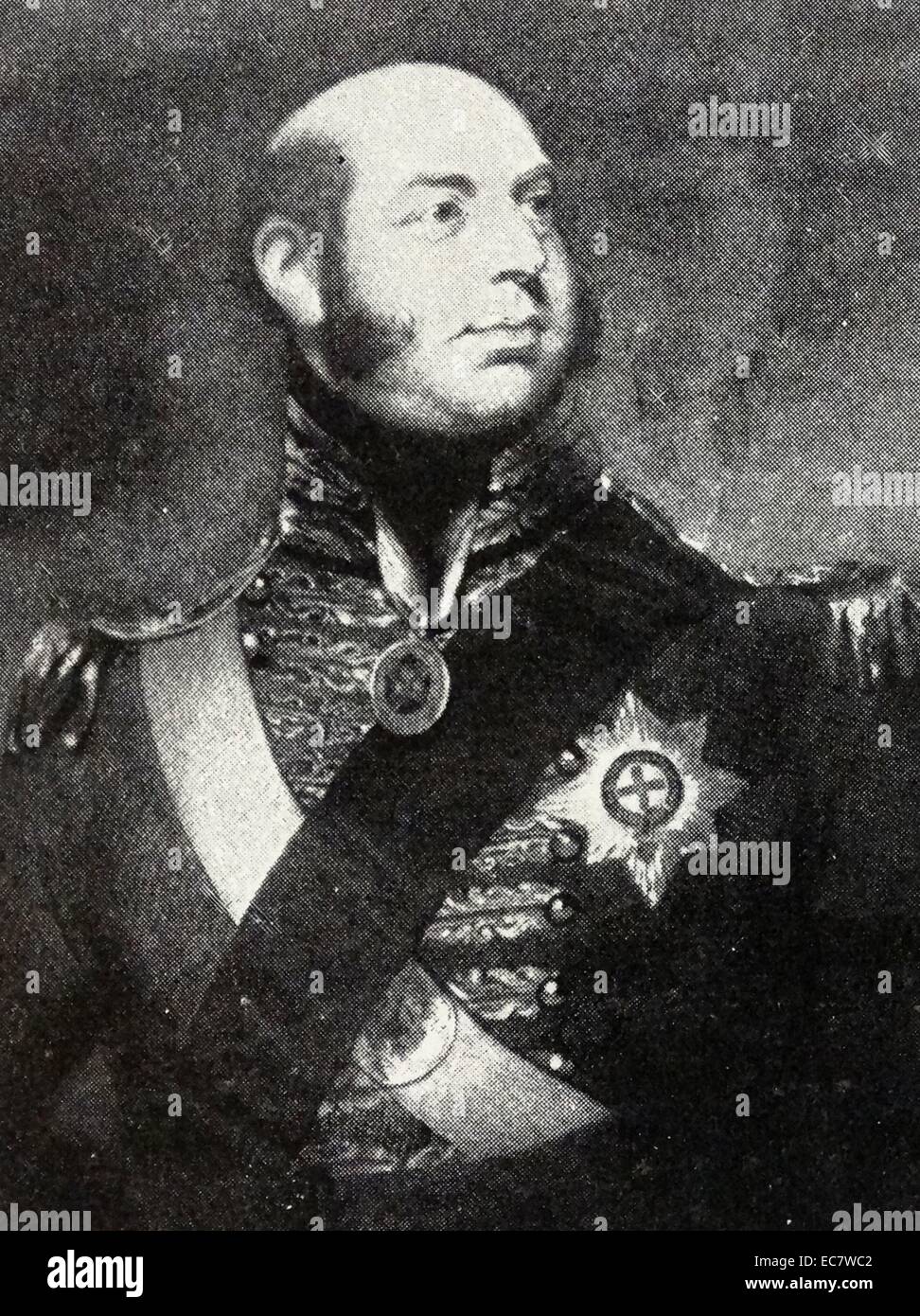 Prince Edward Duke of Kent;   father of Queen Victoria. Stock Photo