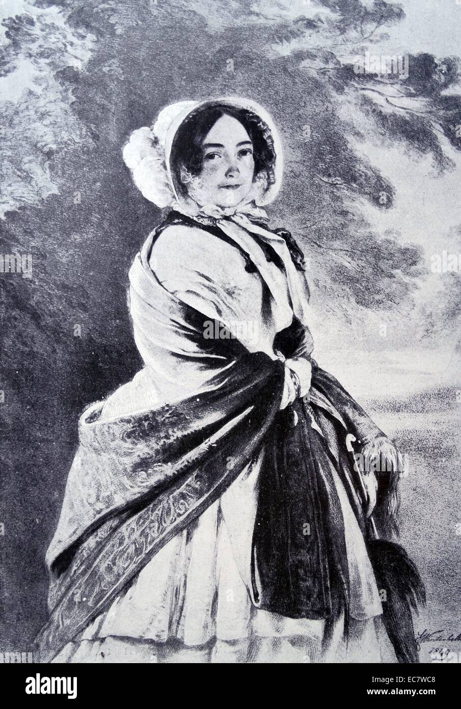 Duchess of Kent;   Queen Victoria's mother 1837 Stock Photo