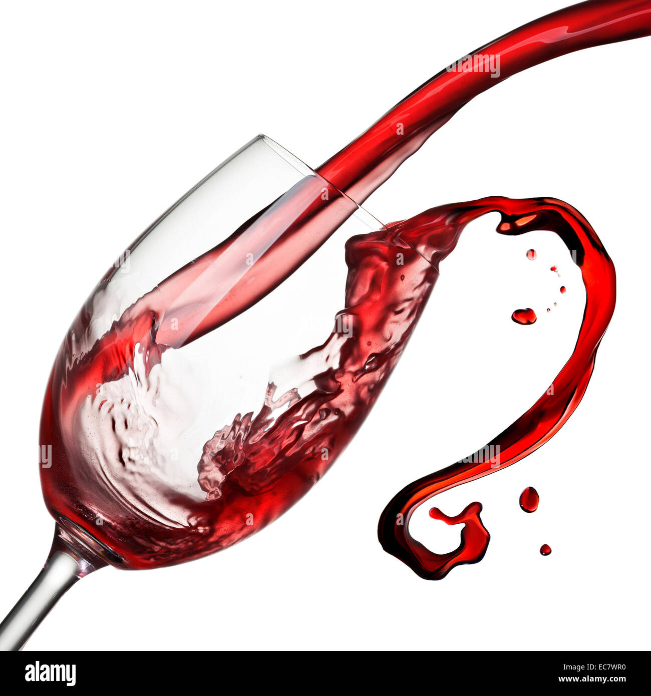 Splash of wine isolated on white Stock Photo - Alamy