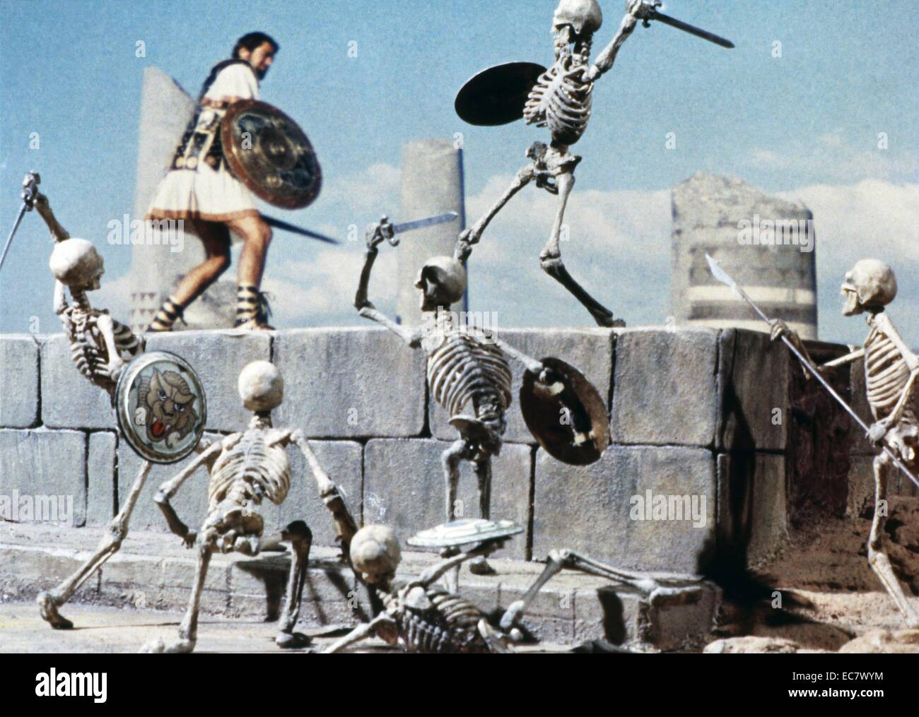Jason and the Argonauts is a 1963 Columbia Pictures fantasy Greek Mythology feature film starring Todd Armstrong as the Greek hero in a story about his quest for the Golden Fleece. Stock Photo
