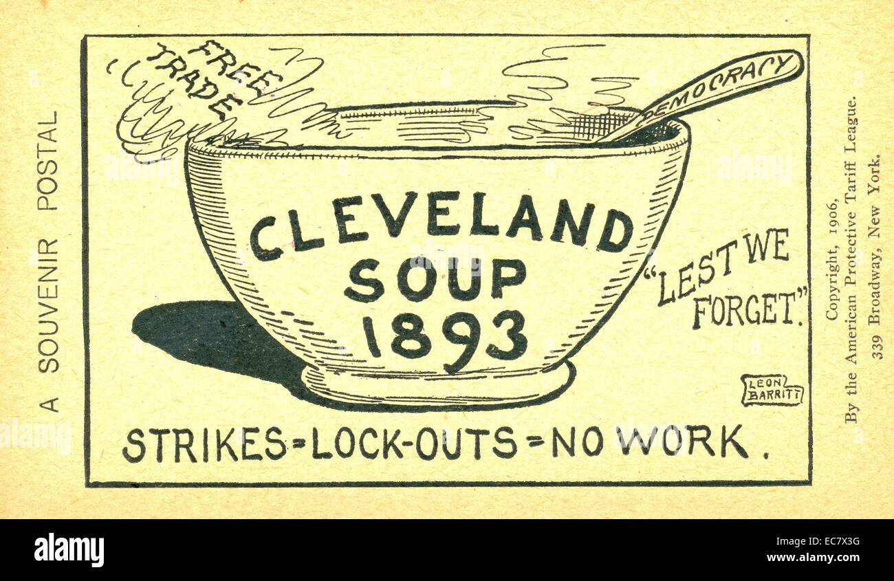 Postcard For The American Protective Tariff League Stock Photo