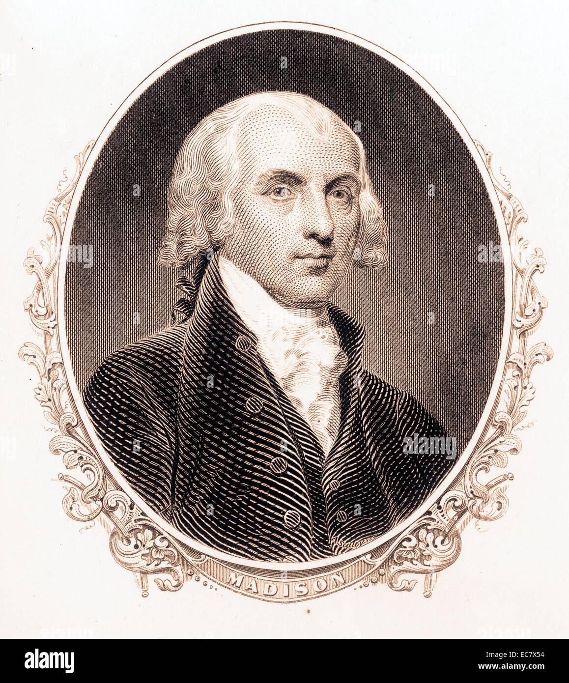 James Madison, 4th president of the United States. He is hailed as the