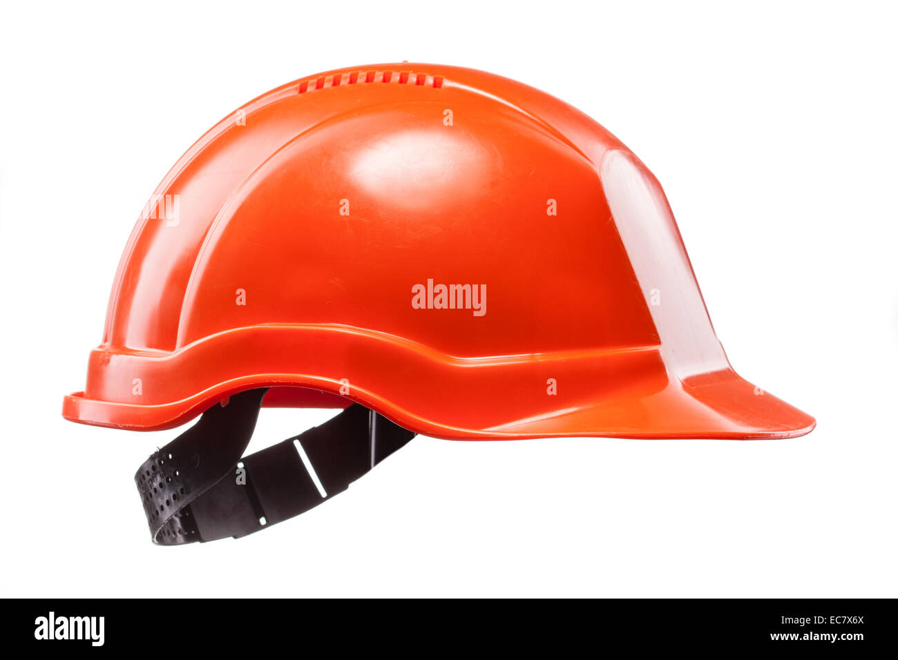 Red hard hat isolated on white Stock Photo Alamy