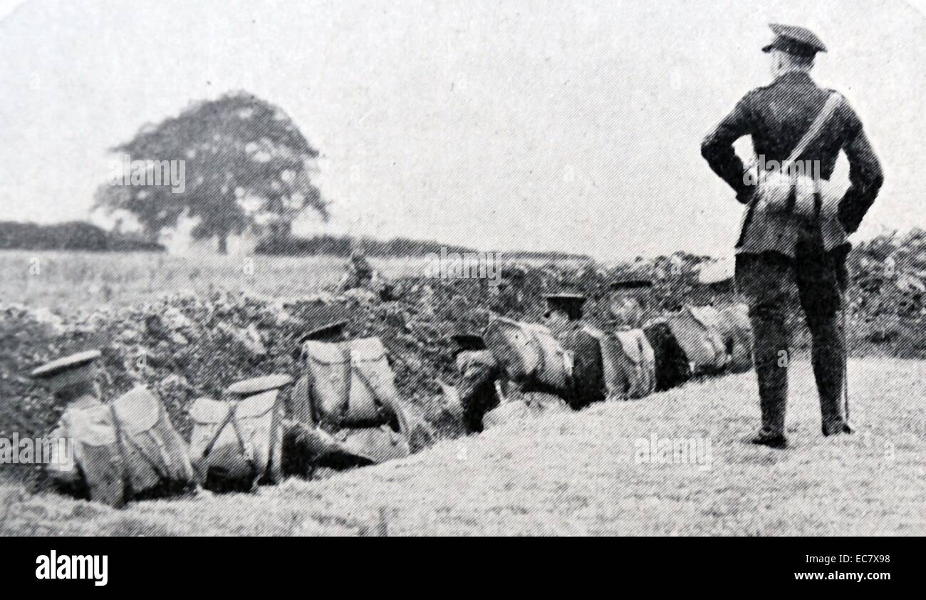 Training in London for trench warfare;   during world war one 1916 Stock Photo