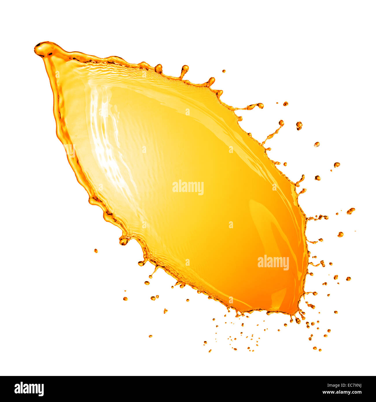 orange water splash isolated on white Stock Photo Alamy