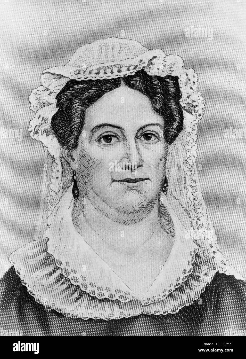Mrs Andrew Jackson - Rachel Donelson Jackson (1767-1828). She was the wife of US President Andrew Jackson, although she was never a First Lady as she died before his inauguration. Stock Photo