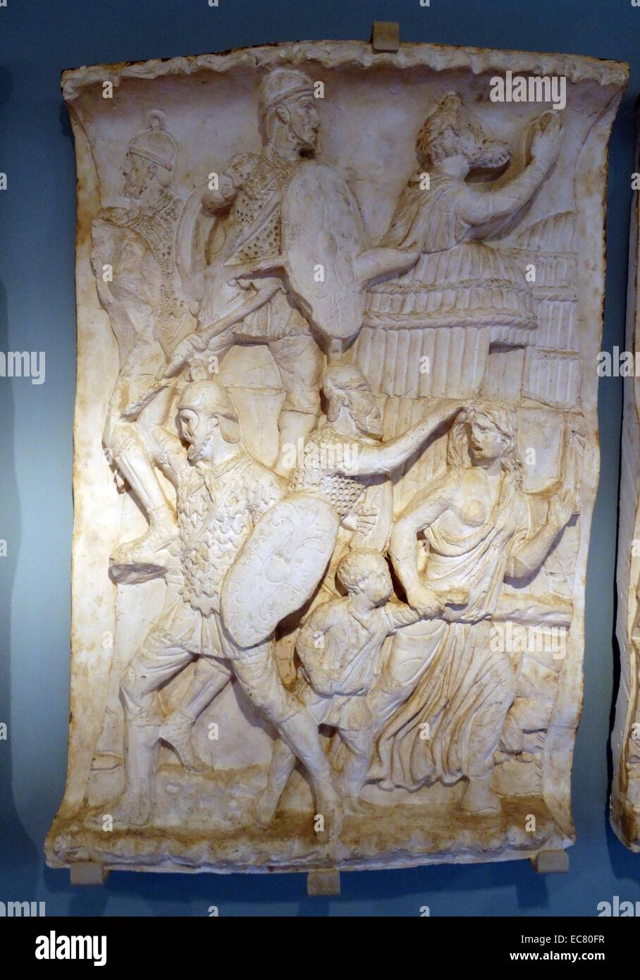Column of Marcus Aurelius (Barbarian Embassy) circa 180-192 A.D. Stock Photo