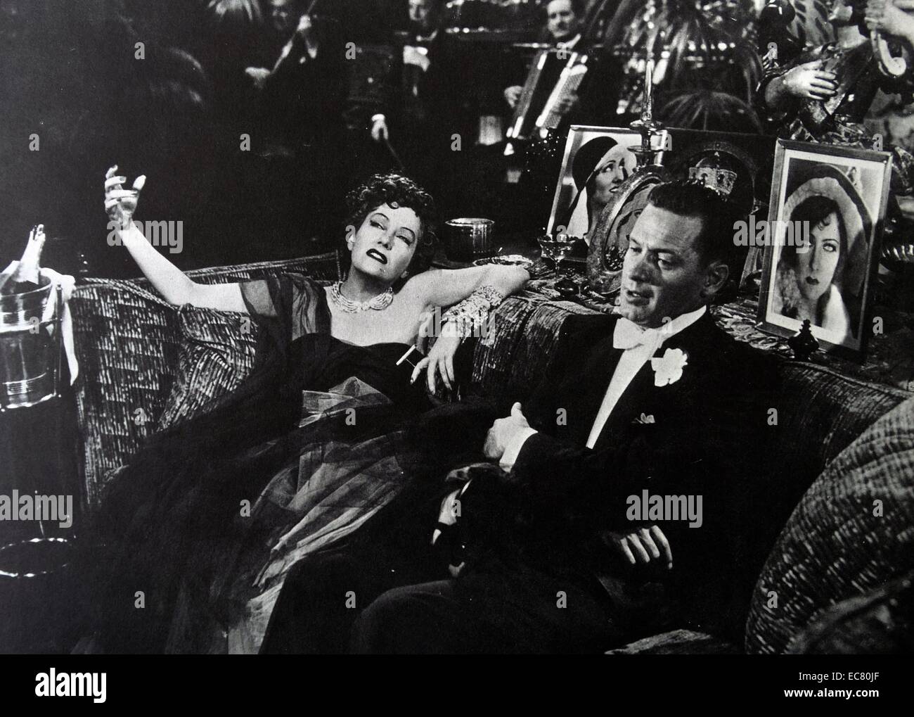 Sunset Boulevard  1950 American film noir directed and co-written by Billy Wilder. stars William Holden as Joe Gillis, an unsuccessful screenwriter, and Gloria Swanson as Norma Desmond, a faded silent movie star Stock Photo