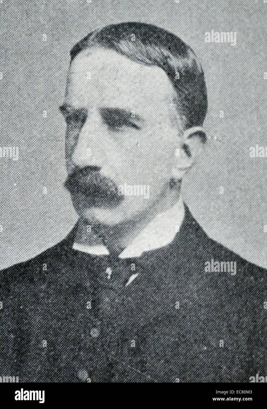 Photograph of Sir Clinton Edward Dawkins (1859-1905)  a British businessman and civil servant. Dated 1901 Stock Photo