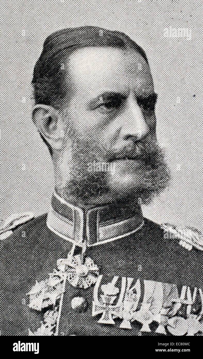 General Von Hopfner German general involved in the Boer War 1899 Stock Photo