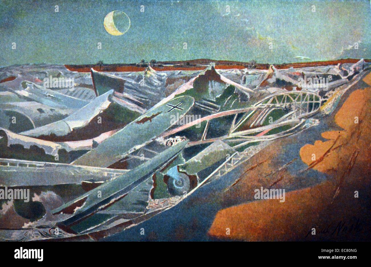 Painting titled "Totes Meer" (Dead Sea). Created by Paul Nash (1889 ...