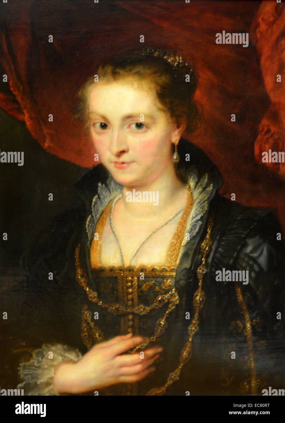 Portrait of a lady by Peter Paul Rubens (1577-1640), a Flemish Baroque painter. Stock Photo