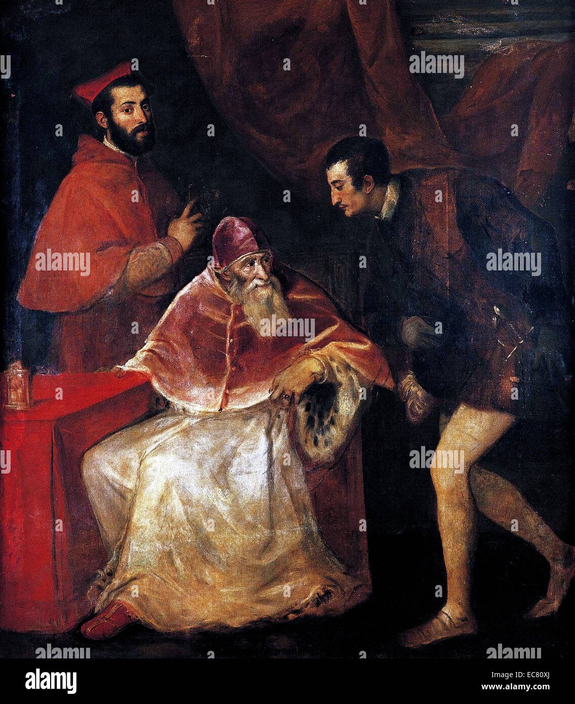 Pope Paul III (1468 – 1549), born Alessandro Farnese came to the papal throne in an era following the sack of Rome in 1527 and rife with uncertainties in the Catholic Church following the Protestant Reformation. Stock Photo