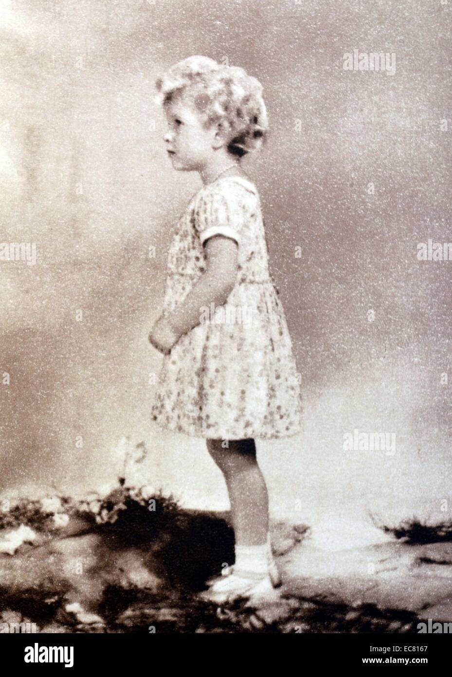 The young Princess Elizabeth (later Queen Elizabeth II) aged three. Stock Photo
