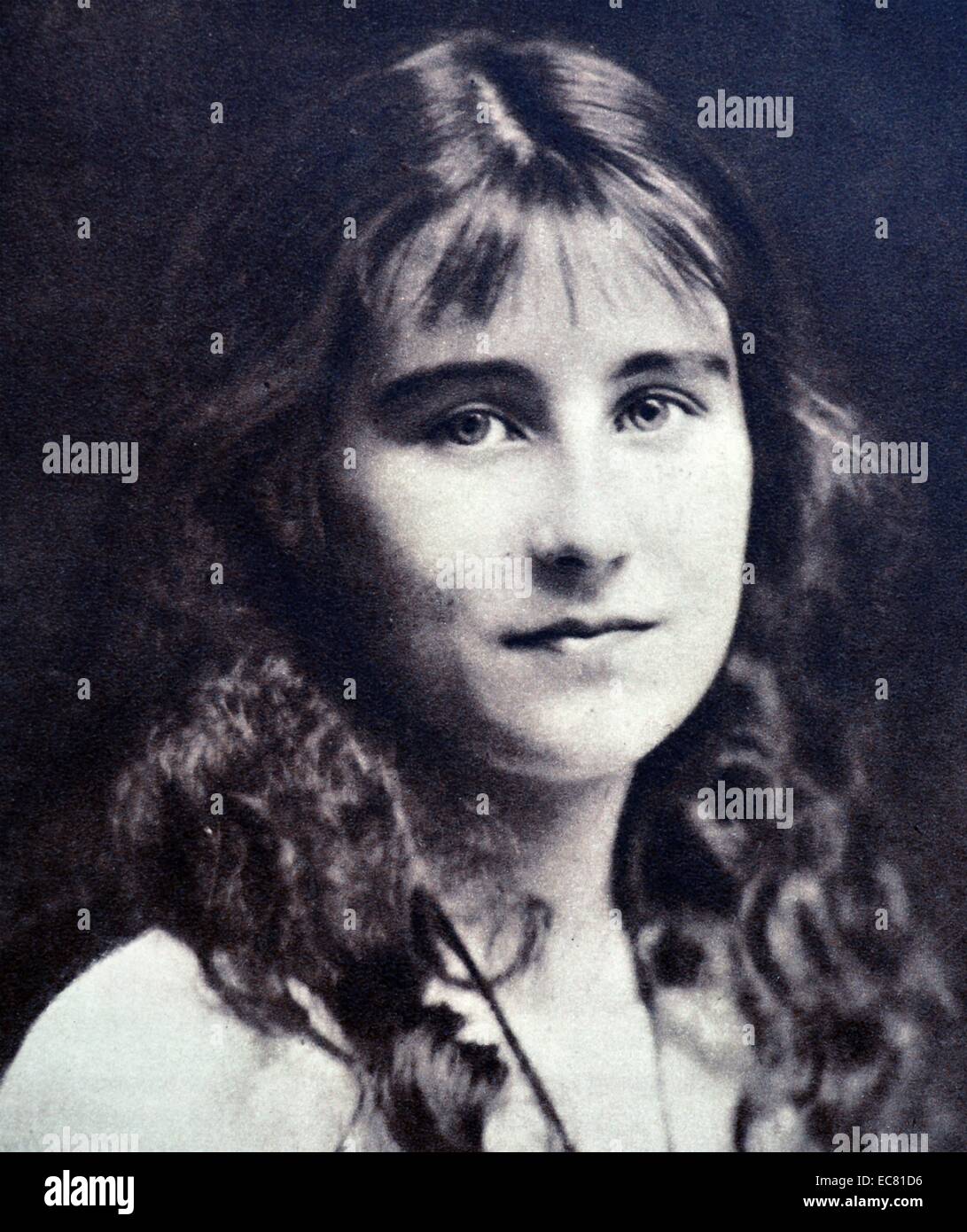 Head and shoulders portrait of Lady Elizabeth BowesLyon (later the