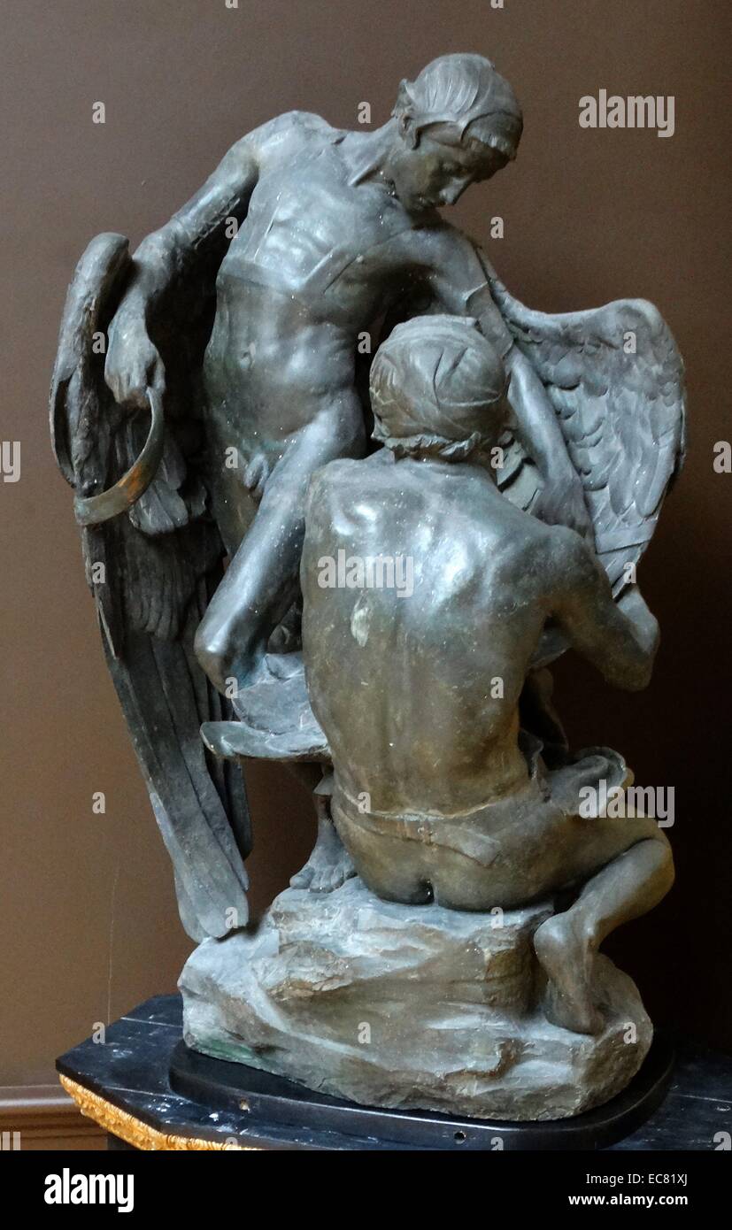 Plaster sculpture of Daedalus and Icarus (detail); 1895 by Francis