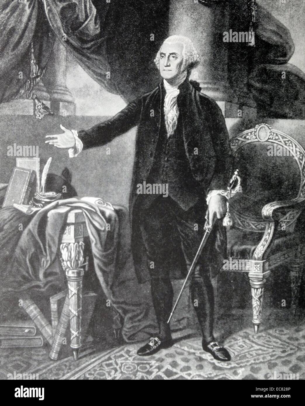 George Washington (February 22, 1732 ] – December 14, 1799) first President of the United States (1789–1797), Stock Photo