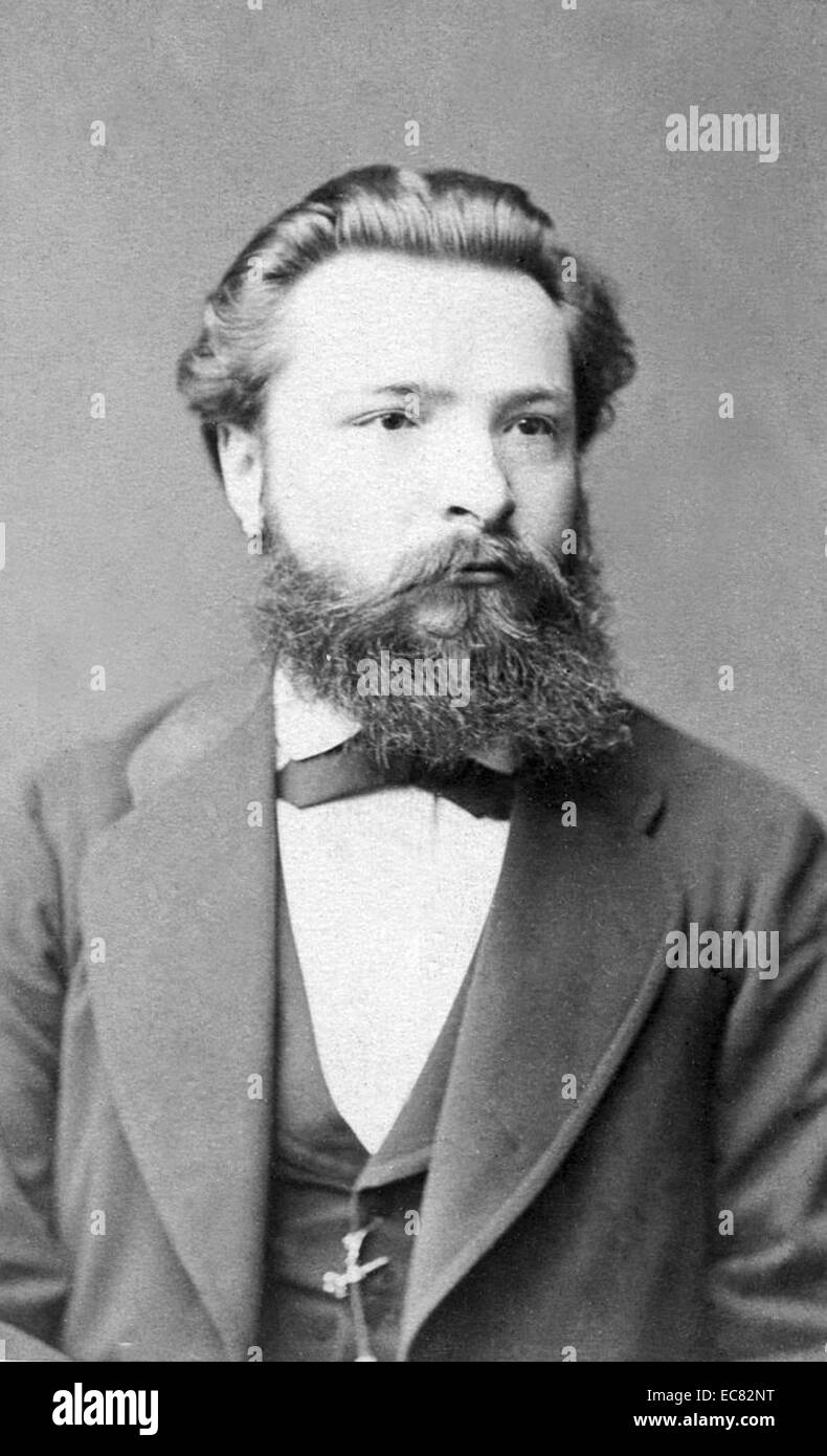 Julian Leopold Ochorowicz, 1850 – May 1, 1917) Polish philosopher, psychologist, inventor (precursor of radio and television, poet, publicist and leading exponent of Polish Positivism Stock Photo