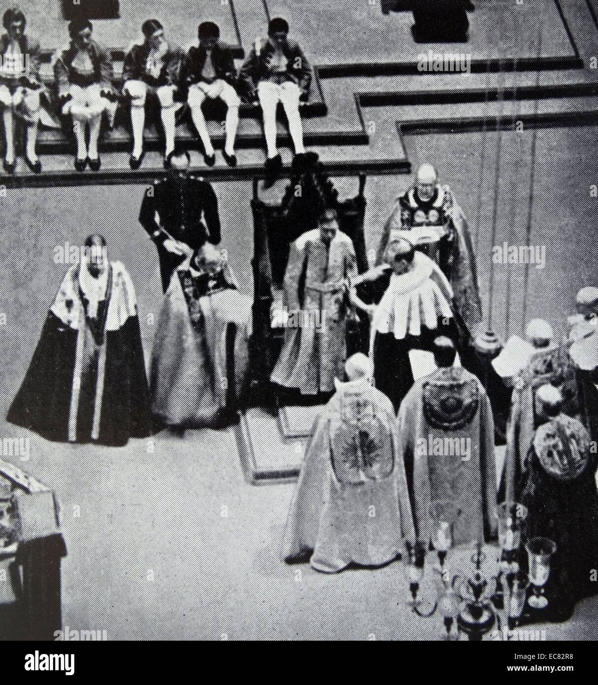 Photograph of King George VI (1895-1952) during his Coronation. Dated 1937 Stock Photo