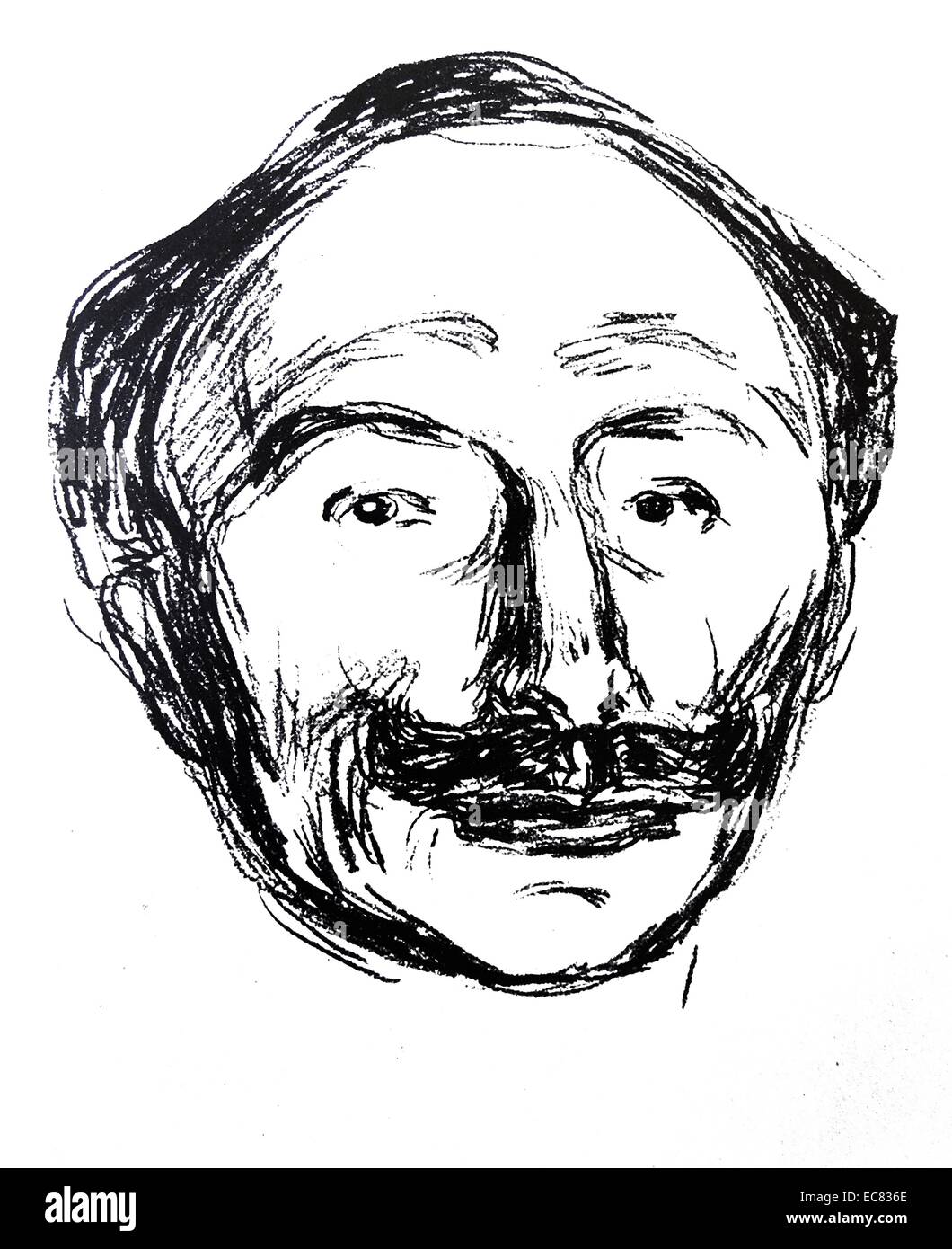 Portrait of Goldstein by Norwegian artist Edvard Munch (18631944). The