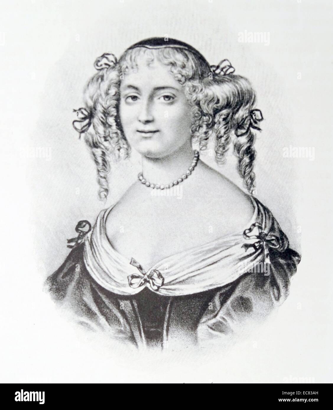 Portrait of Madame de Sévigné (1626-1696) French aristocrat, remembered for her letter-writing. Dated 17th Century Stock Photo