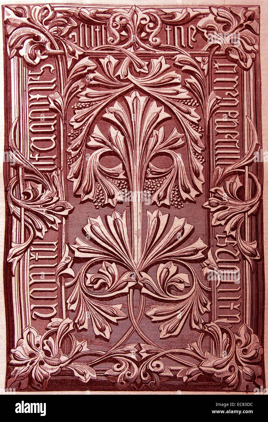 A Book cover by Martin's Ceramic Papier-Mach process. Stock Photo