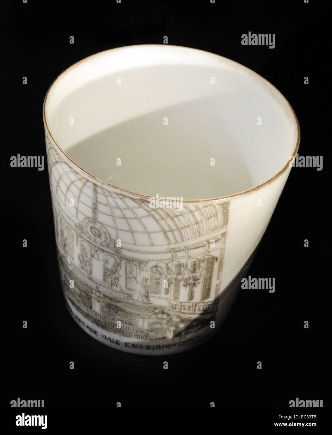 Cup commemorating Imperial Arcade. Stock Photo
