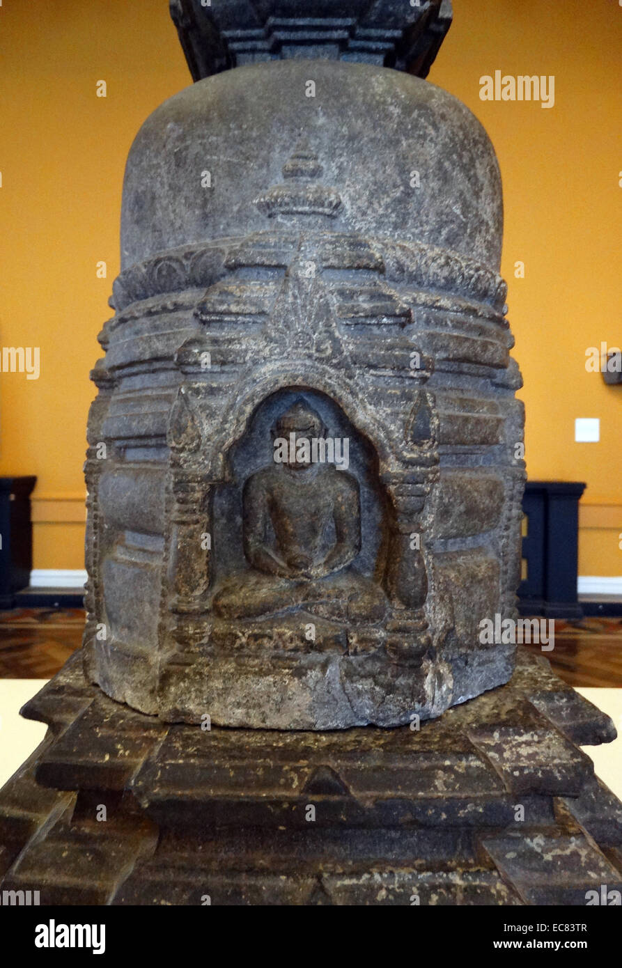 Votive Stupa. Bodh Gaya; Bihar; India; Stone. Stupas were used before