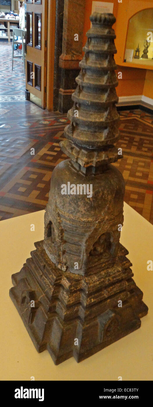Votive Stupa. Bodh Gaya; Bihar; India; Stone. Stupas were used before