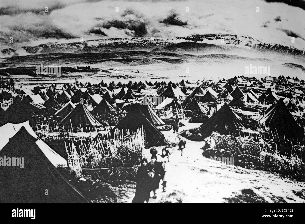Photograph of a Palestinian Refugee Camp. Dated 1949 Stock Photo Alamy