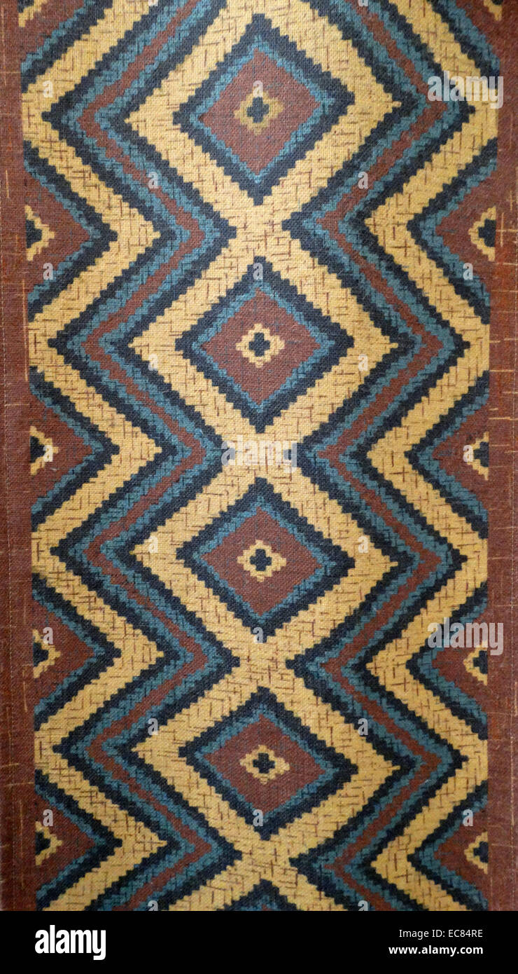 Replica Ancient Egyptian Mat work hanging. Copied from woven mats made of reeds; they were in