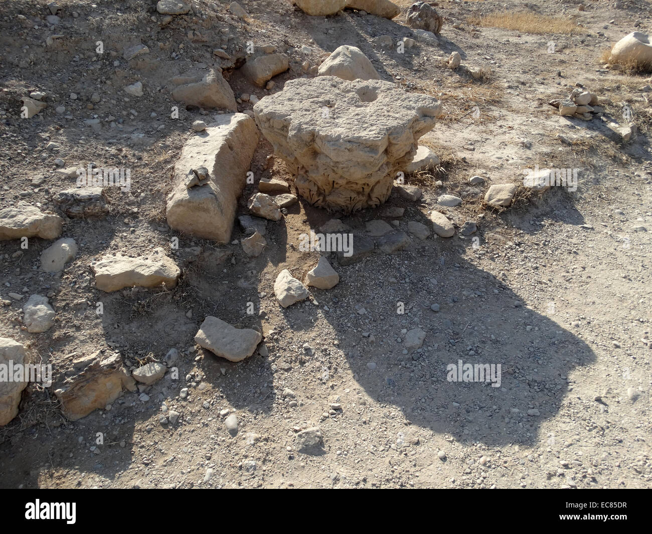 Ruins of ancient Jericho; located near the Jordan River in the West