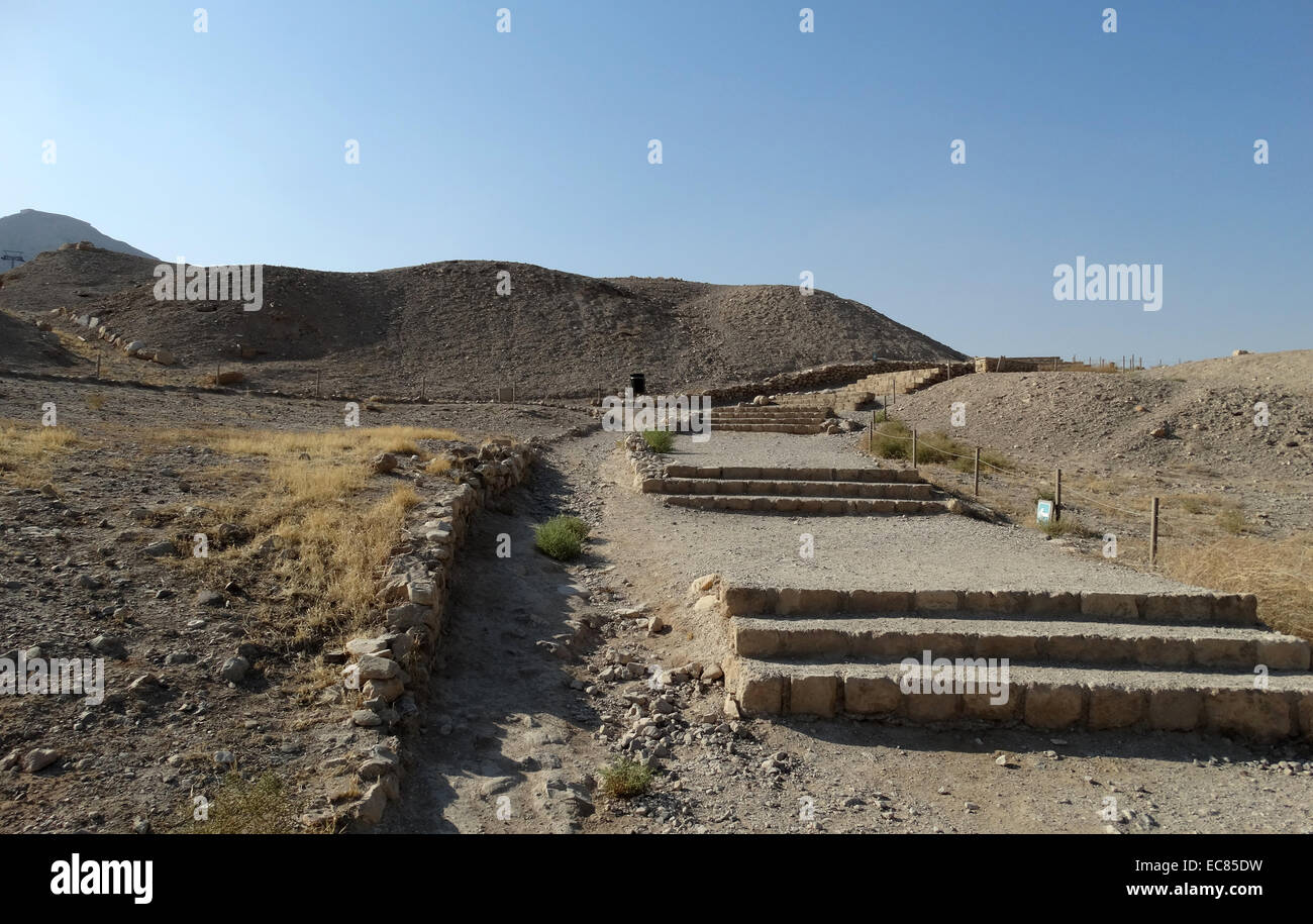 Ruins of ancient Jericho; located near the Jordan River in the West