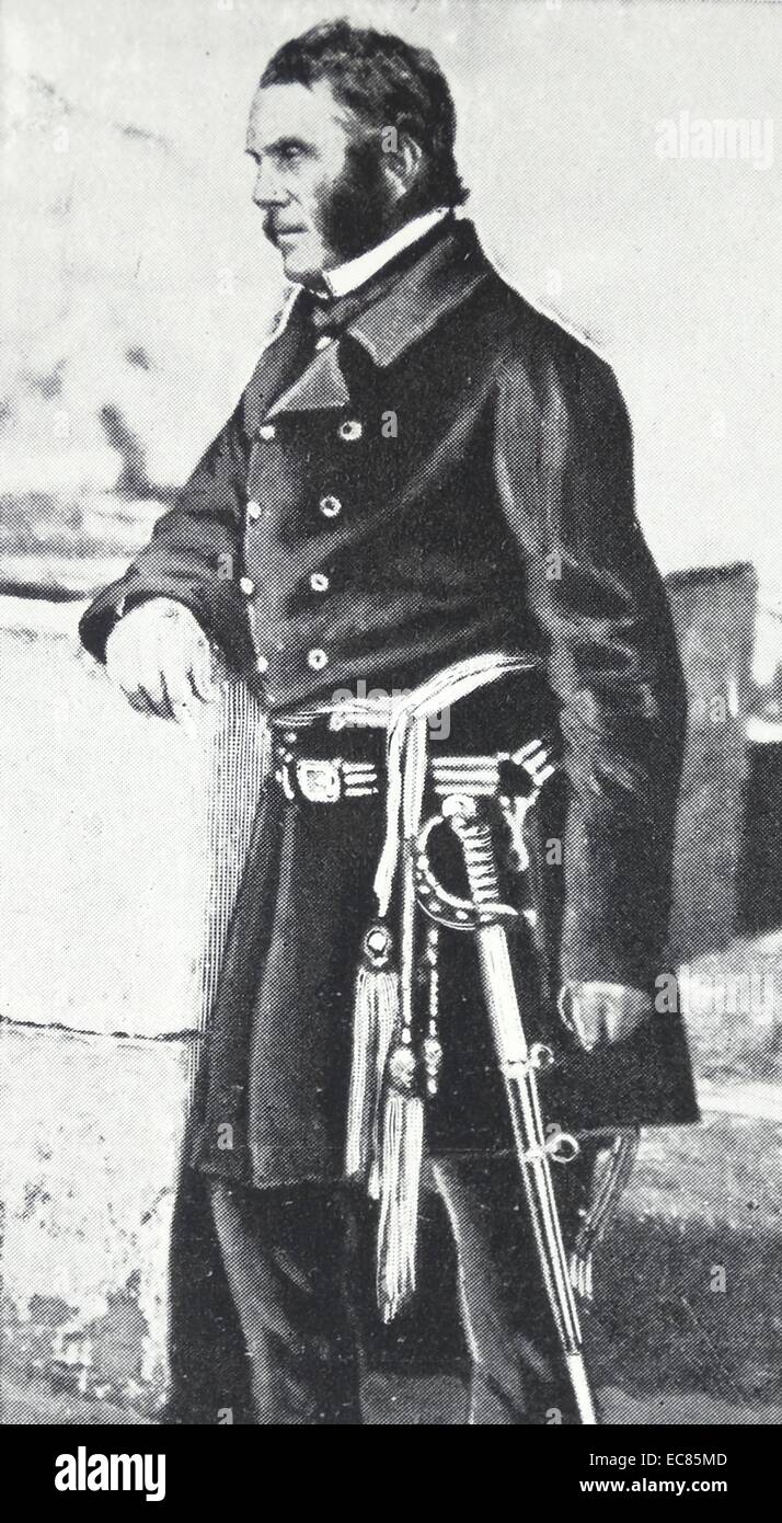 Portrait of Major-General James B. Estcourt. Dated 1850. Stock Photo