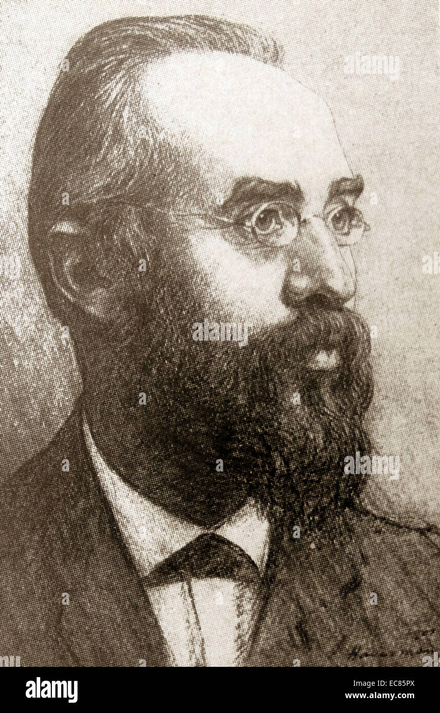 Hendrik Antoon Lorentz (1853 – 1928). Dutch physicist who shared the 1902 Nobel Prize in Physics with Pieter Zeeman for the discovery and theoretical explanation of the Zeeman effect. He also derived the transformation equations subsequently used by Albert Einstein to describe space and time. Stock Photo