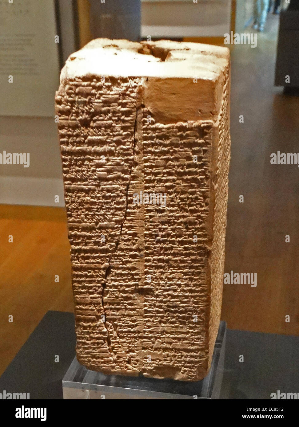 Sumerian 'King List' circa 1800 BC. Description of a great flood in Mesopotamia which may be connected to the Biblical story of Noah and the flood. Stock Photo