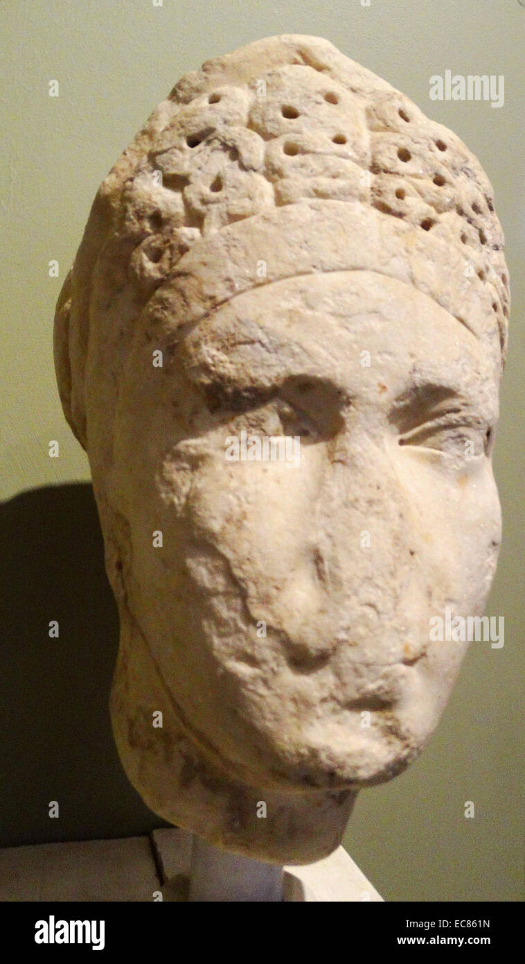 marble portrait bust of Tibia Sabina Wife of Emperor Hadrian 100 AD ...