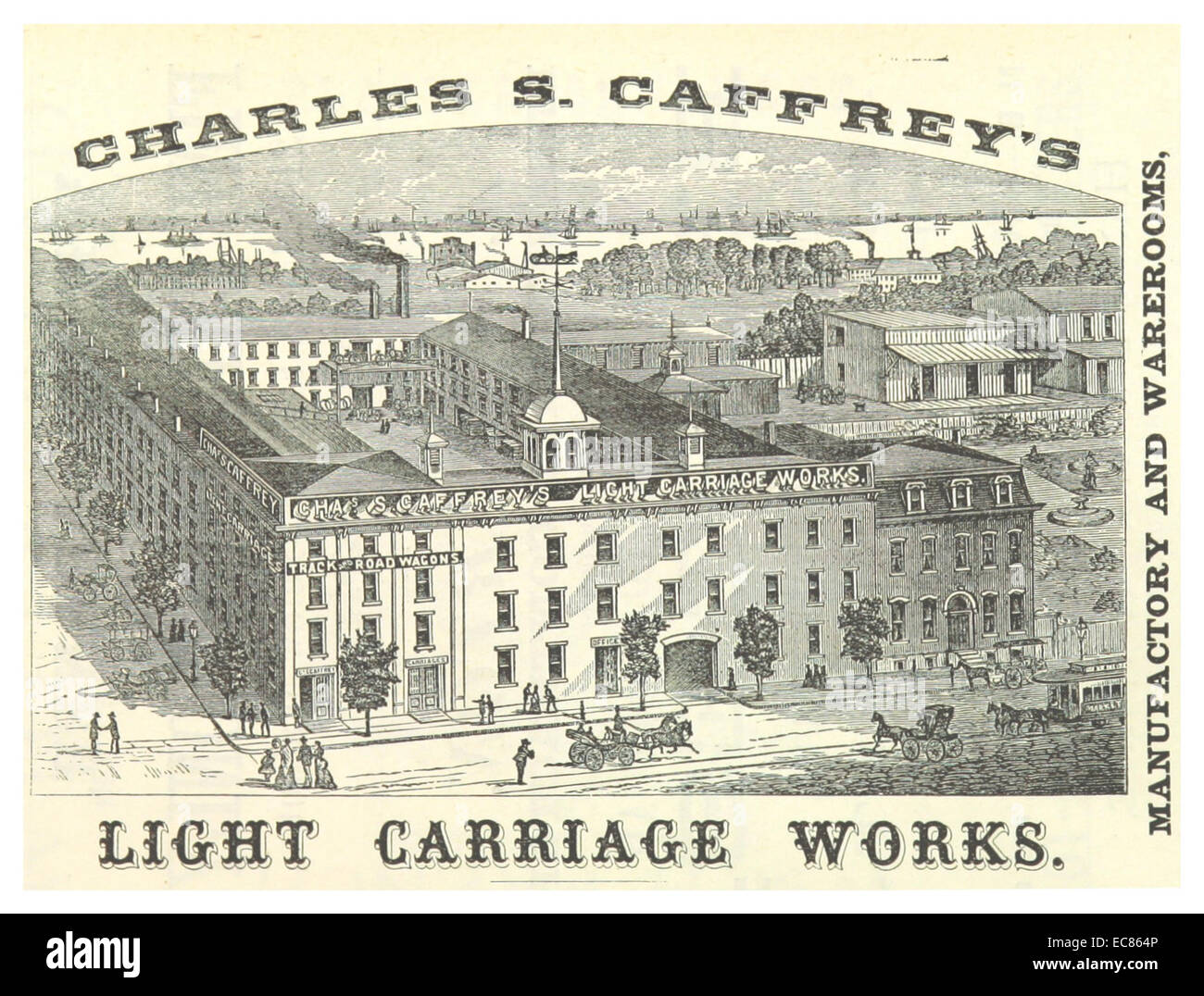 (1876Exhib) p793 - Philadelphia, CAFFREY'S LIGHT CARRIAGE WORKS Stock Photo