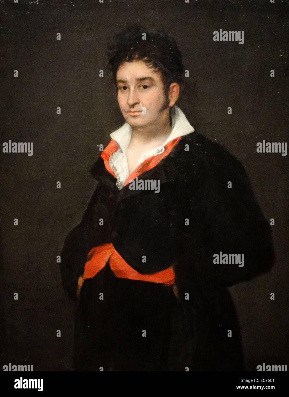 Portrait of Don Ramón Satué. Painted by Francisco José de Goya y Lucientes (1746-1828) Spanish romantic painter and printmaker. Dated 1823 Stock Photo
