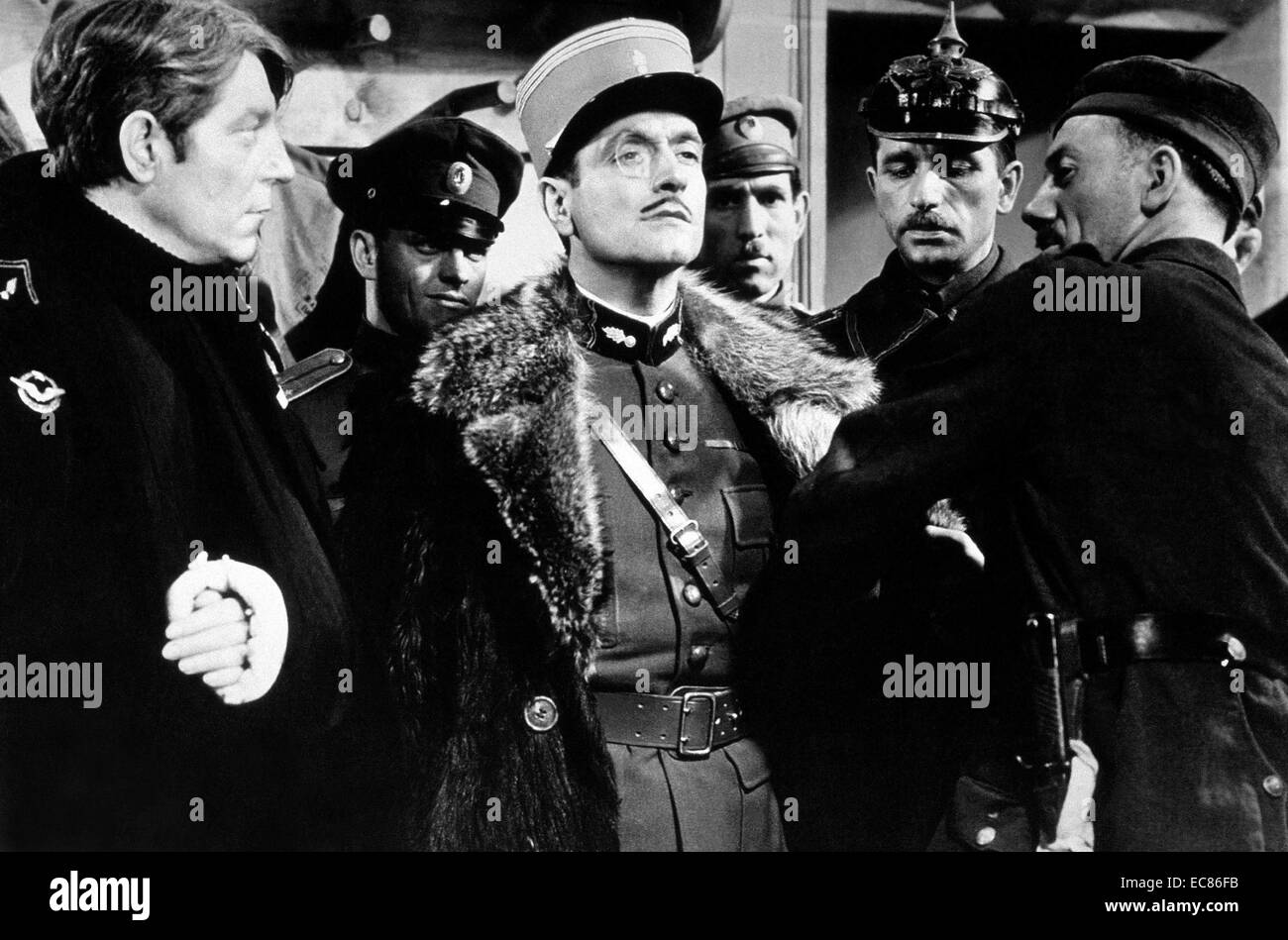 Film still from 'La Grande Illusion' French war film directed by Jean Renoir (1894-1979) staring Jean Gabin, Dita Parlo and Pierre Fresnay. Dated 1937 Stock Photo
