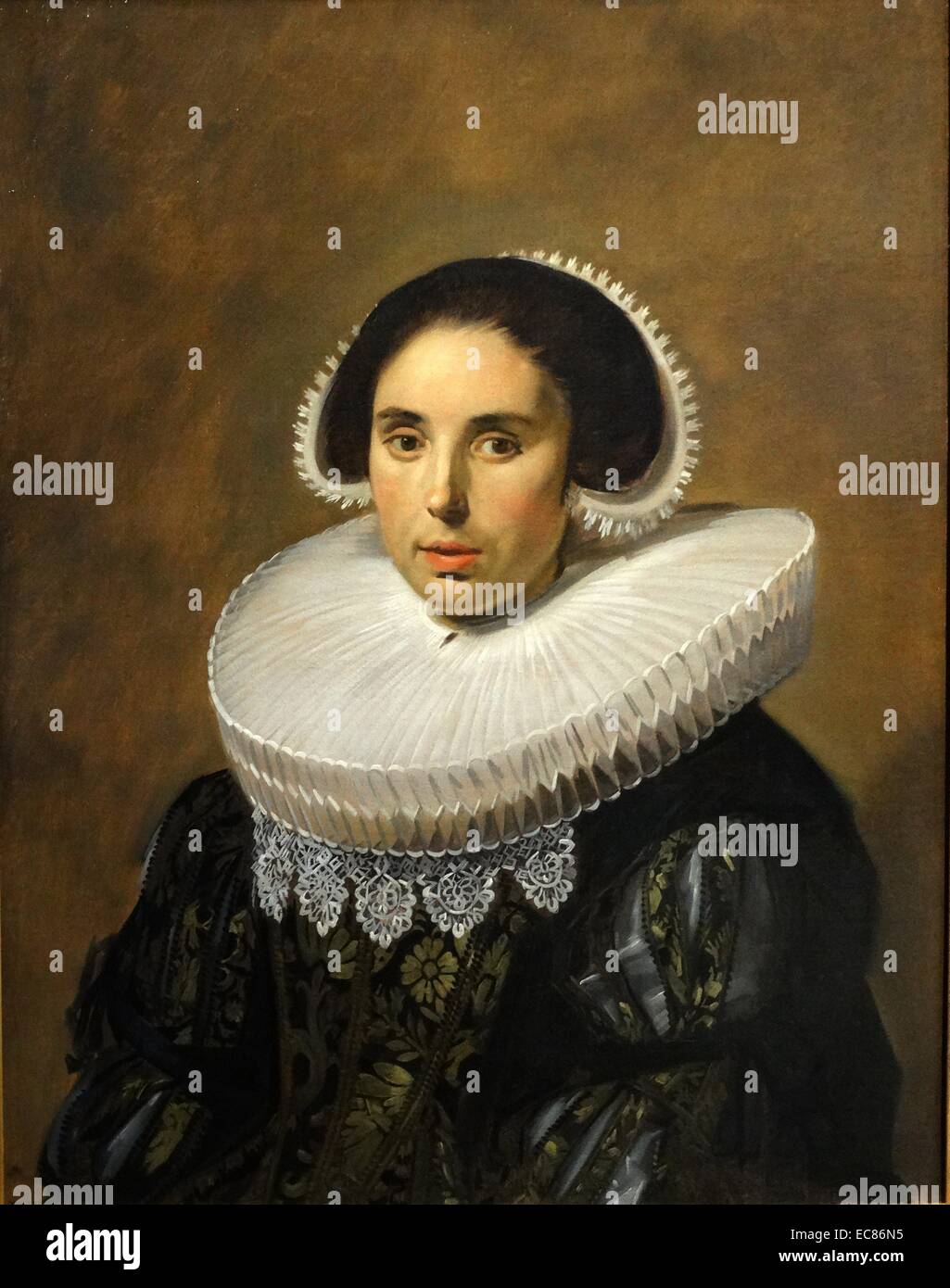 Portrait of an unknown woman. Painted by Frans Hals (1582-1666 Stock
