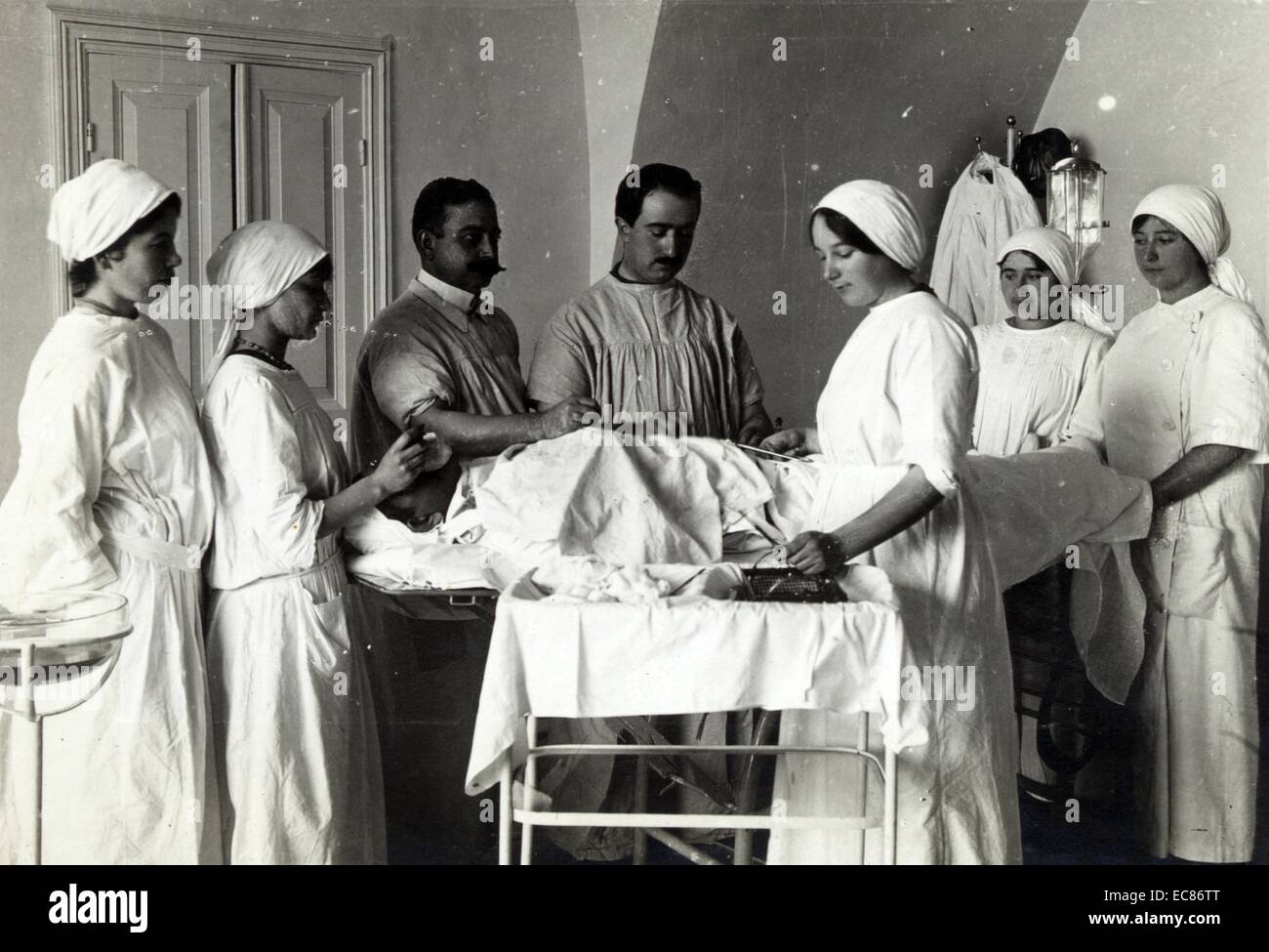 Photograph of a Turkish World War One field hospital. Dated 1917 Stock ...