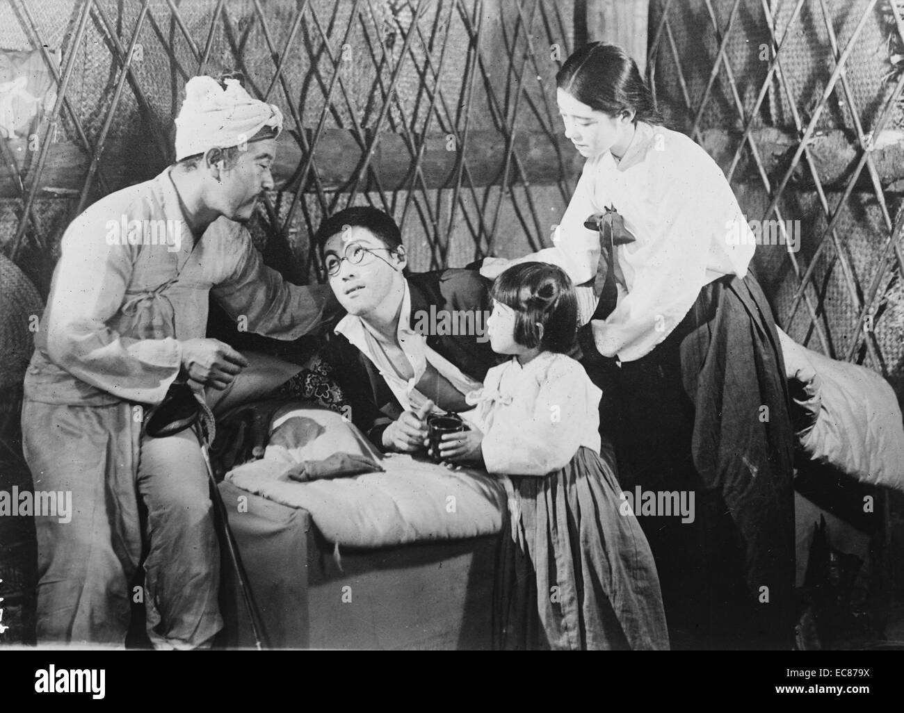 Still from the silent Japanese movie starring T Yoshida, K Fujima and R Sawa. Dated 1926 Stock Photo